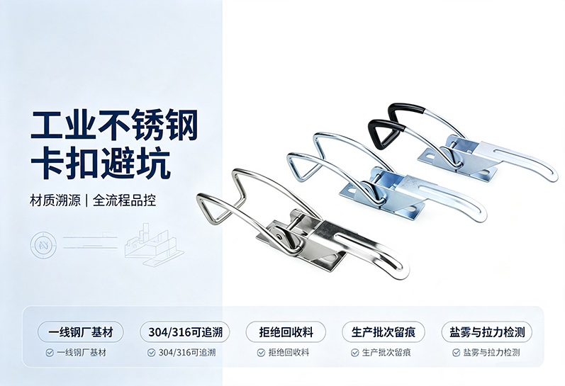 工业不锈钢卡扣避坑!材质溯源+全流程品控,决定设备长期稳定性